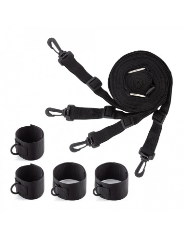 Crushious - Bed Restraints Kit Nero Elasticizzato 